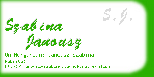 szabina janousz business card